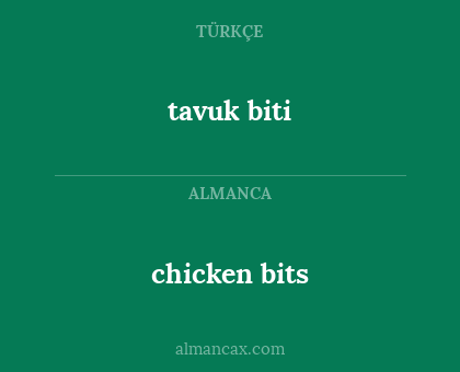 chicken bits - tavuk biti