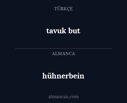 tavuk but - hühnerbein