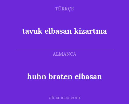 tavuk elbasan kizartma - huhn braten elbasan