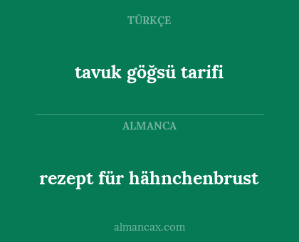 tavuk göğsü tarifi - rezept für hähnchenbrust