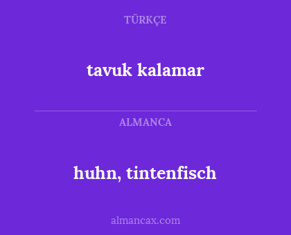 huhn, tintenfisch - tavuk kalamar