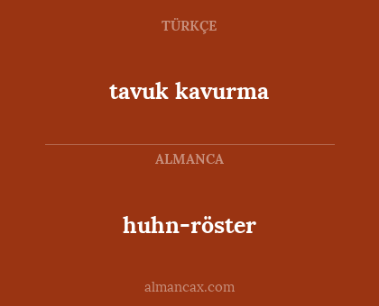 tavuk kavurma - huhn-röster