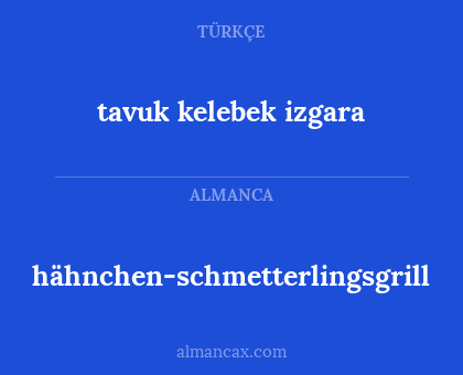 hähnchen-schmetterlingsgrill - tavuk kelebek izgara