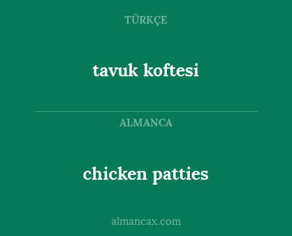 tavuk koftesi - chicken patties