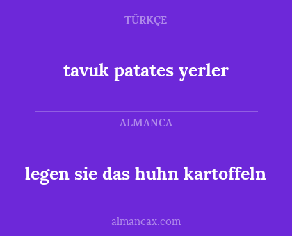 tavuk patates yerler - legen sie das huhn kartoffeln