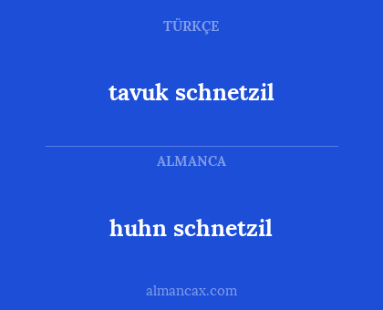 tavuk schnetzil - huhn schnetzil