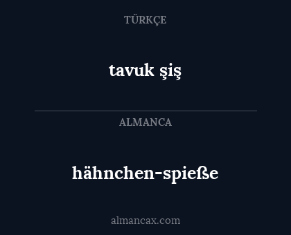 hähnchen-spieße - tavuk şiş