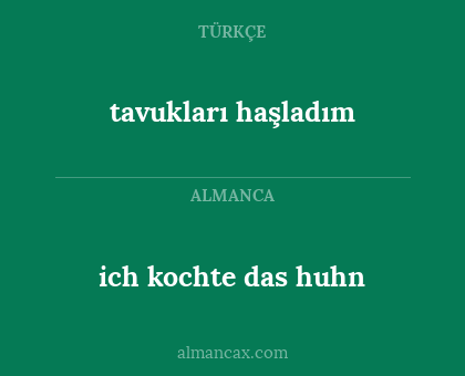 tavukları haşladım - ich kochte das huhn