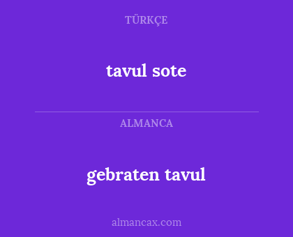tavul sote - gebraten tavul