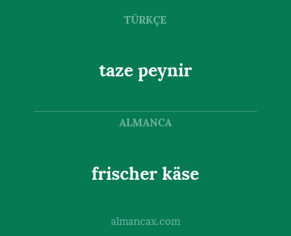 frischer käse - taze peynir