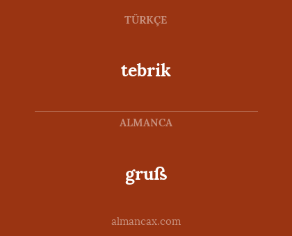 gruß - tebrik
