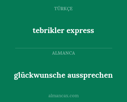 tebrikler express - glückwunsche aussprechen