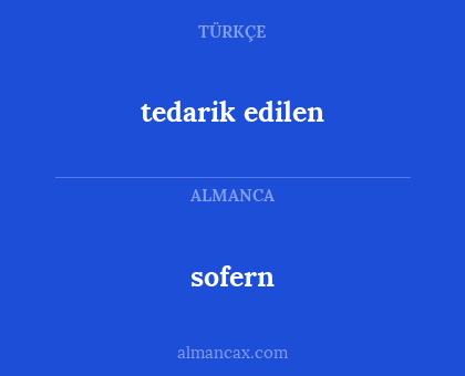tedarik edilen - sofern