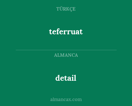 teferruat - detail