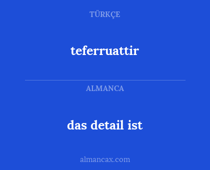 teferruattir - das detail ist