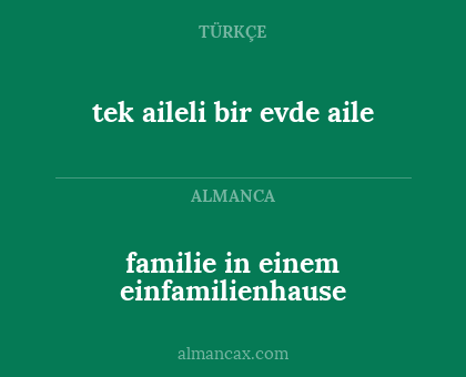 tek aileli bir evde aile - familie in einem einfamilienhause
