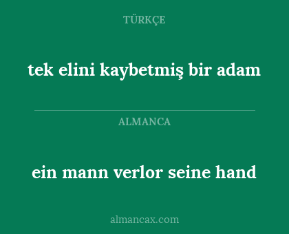 tek elini kaybetmiş bir adam - ein mann verlor seine hand