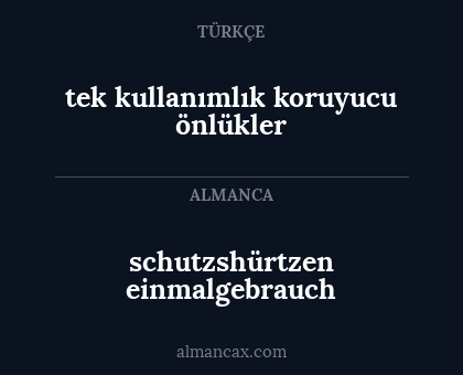 tek kullanımlık koruyucu önlükler - schutzshürtzen einmalgebrauch