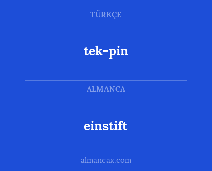 tek-pin - einstift