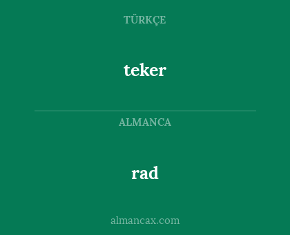 teker - rad