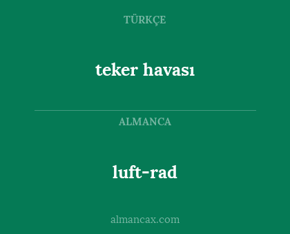 luft-rad - teker havası