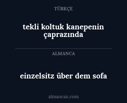 einzelsitz über dem sofa - tekli koltuk kanepenin çaprazında