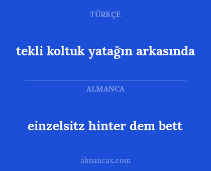 einzelsitz hinter dem bett - tekli koltuk yatağın arkasında