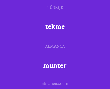 munter - tekme