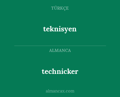 technicker - teknisyen