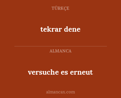 tekrar dene - versuche es erneut