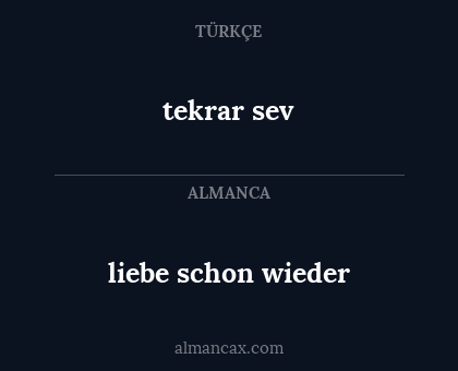 tekrar sev - liebe schon wieder