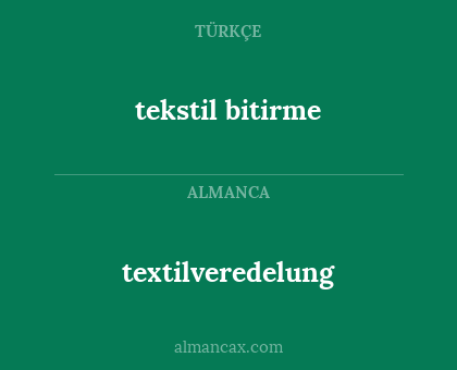 textilveredelung - tekstil bitirme
