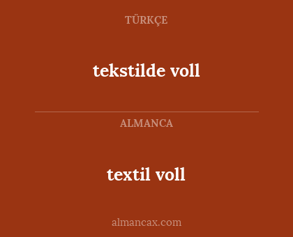 tekstilde voll - textil voll
