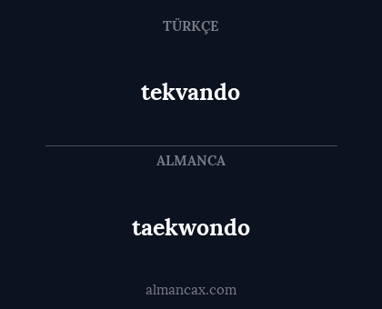 tekvando - taekwondo
