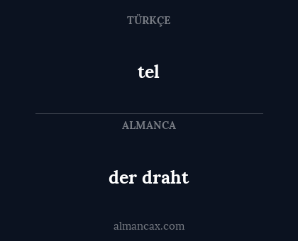tel - der draht