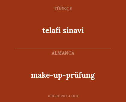 make-up-prüfung - telafi sinavi