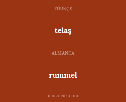 rummel - telaş