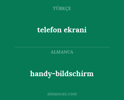 telefon ekrani - handy-bildschirm