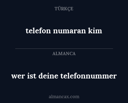 telefon numaran kim - wer ist deine telefonnummer