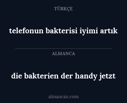 die bakterien der handy jetzt - telefonun bakterisi iyimi artık