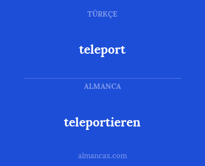 teleport - teleportieren