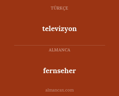 televizyon - fernseher