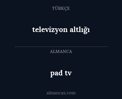 pad tv - televizyon altlığı