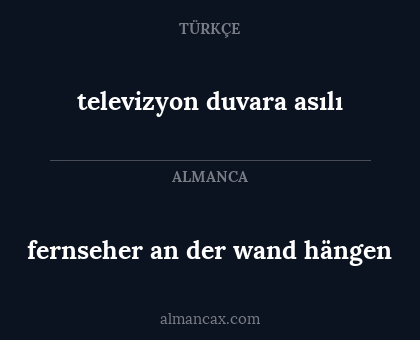 fernseher an der wand hängen - televizyon duvara asılı