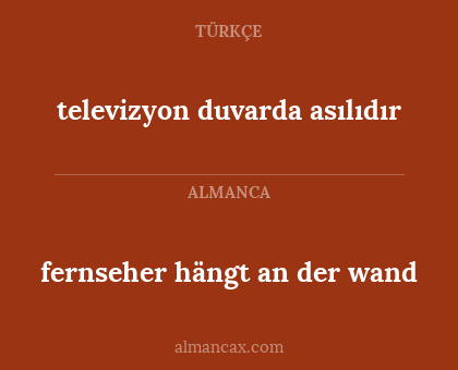 televizyon duvarda asılıdır - fernseher hängt an der wand