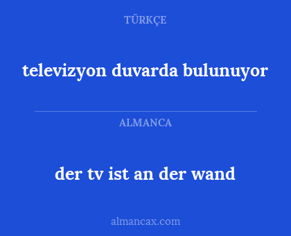 televizyon duvarda bulunuyor - der tv ist an der wand