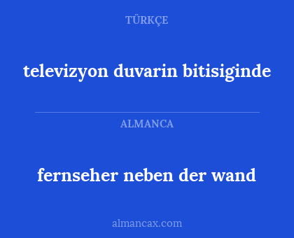 televizyon duvarin bitisiginde - fernseher neben der wand