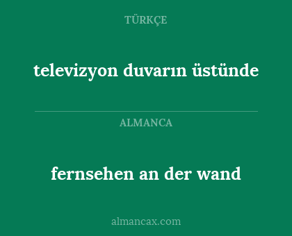 televizyon duvarın üstünde - fernsehen an der wand