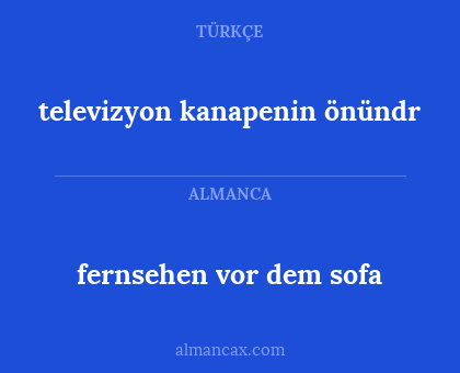 fernsehen vor dem sofa - televizyon kanapenin önündr