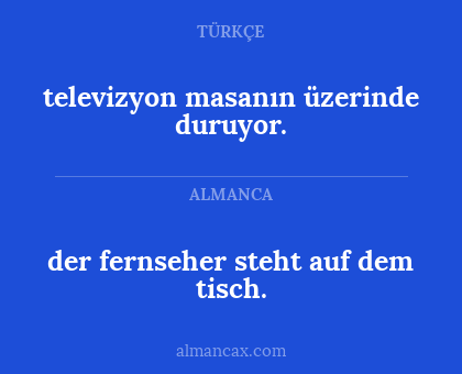 televizyon masanın üzerinde duruyor. - der fernseher steht auf dem tisch.